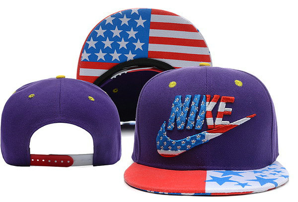 Nike USA Flag Purple Snapback Hat XDF 0528